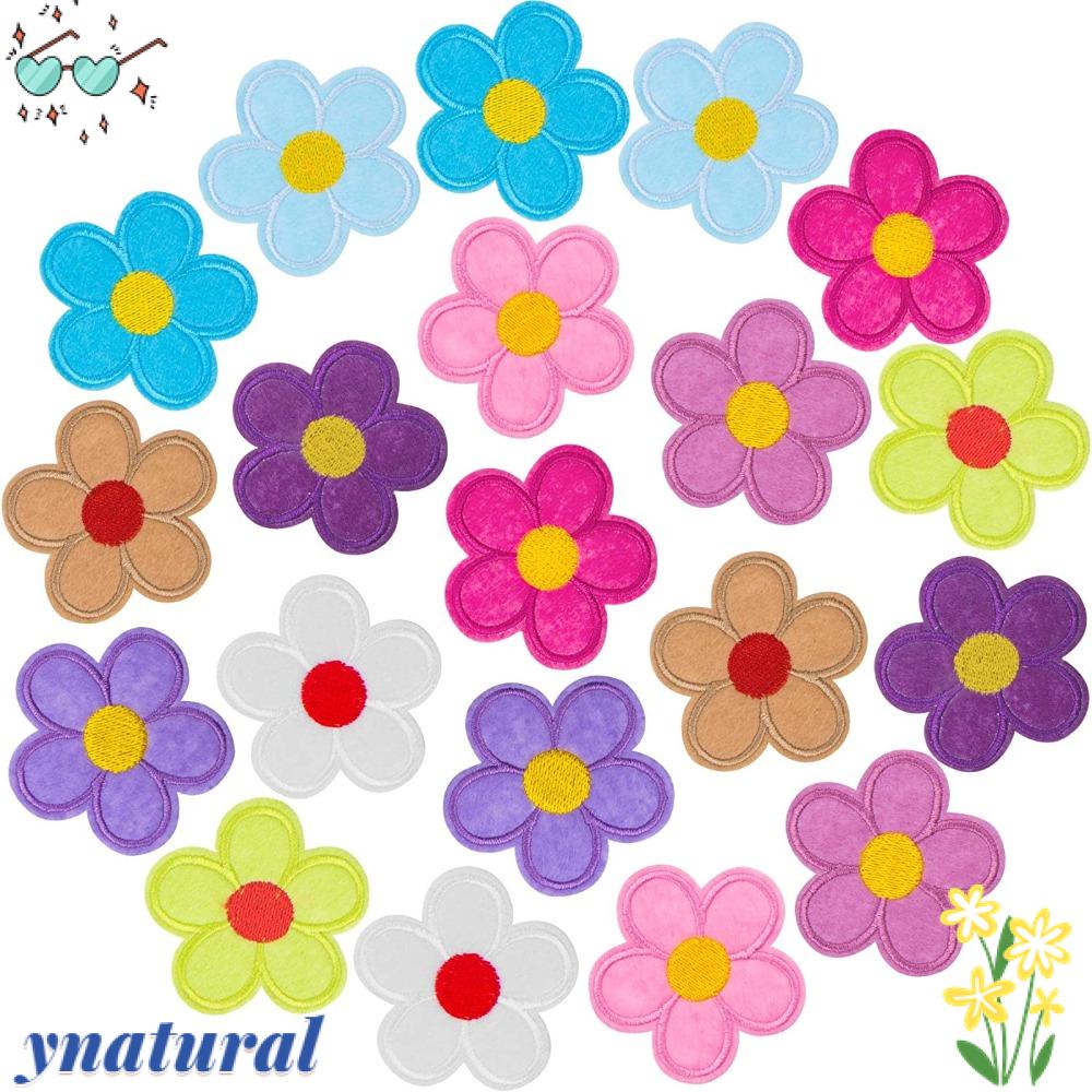 YNATURAL Phụ Kiện Thiết Kế Hoa Hướng Dương. Miếng Vá Hoa Nhỏ Nhiều Màu