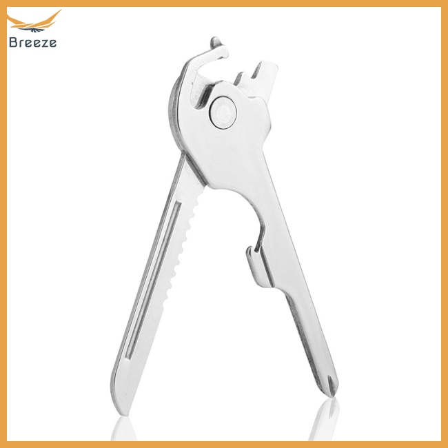 Móc Khóa Sinh Tồn Kiêm Dụng Cụ Mở Nắp Chai Đa Năng 6 Trong 1