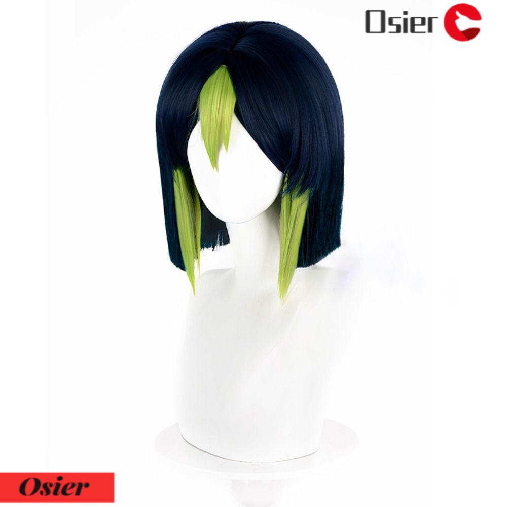 Bộ Tóc Giả Hóa Trang Genshin Sumeru Tighnari 1 Bằng Sợi Tổng Hợp Chịu Nhiệt Kèm Tai Dài 30cm Cho Halloween