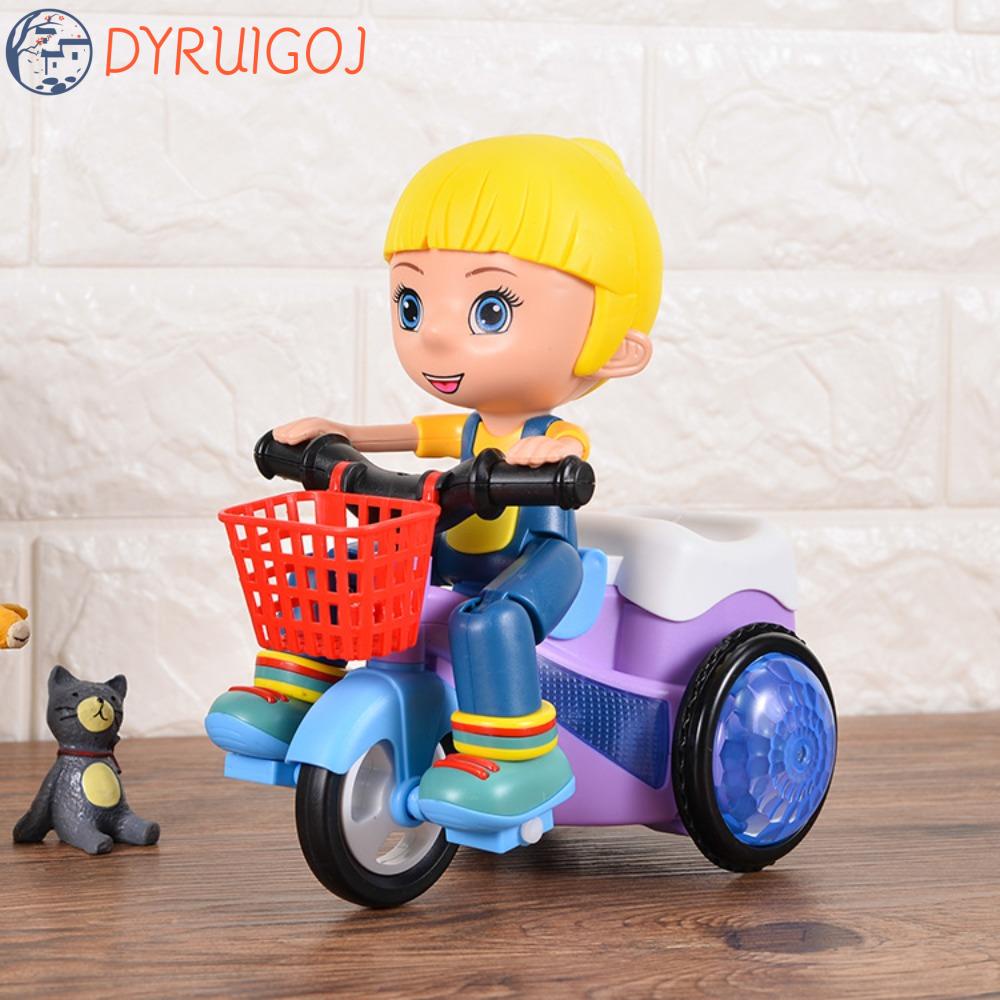DYRUIDOJ Xe Ba Bánh Đồ Chơi Có Đèn LED Sáng Tạo Dễ Sử Dụng Làm Quà Tặng Sinh Nhật Giáng Sinh Cho Bé Trai Bé Gái