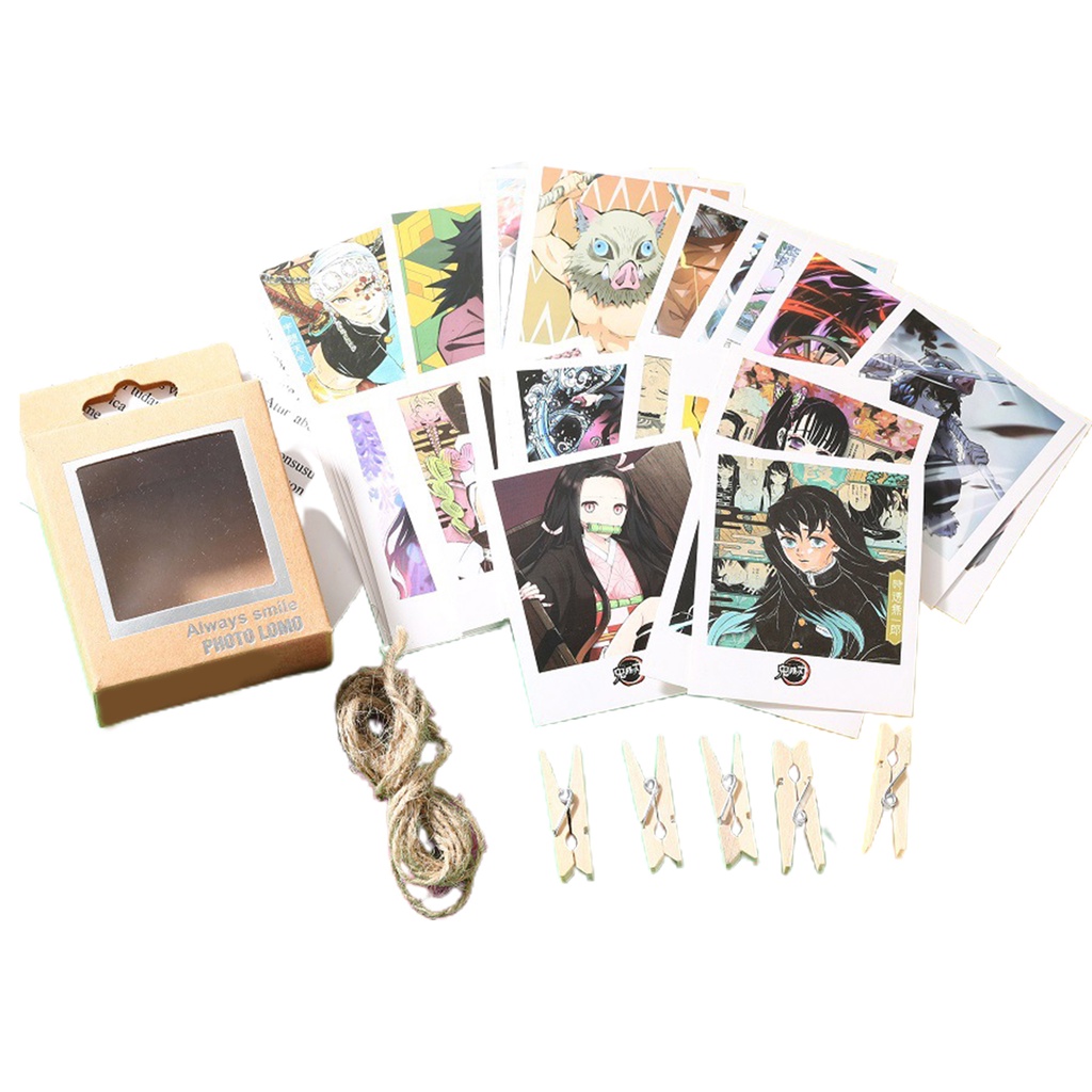 Bộ Sưu Tập Bưu Thiếp Hình Nhân Vật Hoạt Hình Demon Slayer Bằng Giấy
