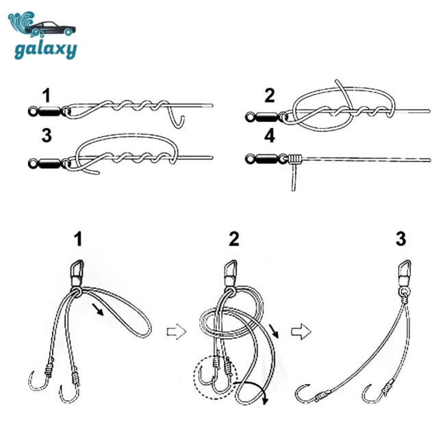 Galaxy 500 Khoen Ma Ní Câu Cá 5 Kích Cỡ Bằng Thép Không Gỉ
