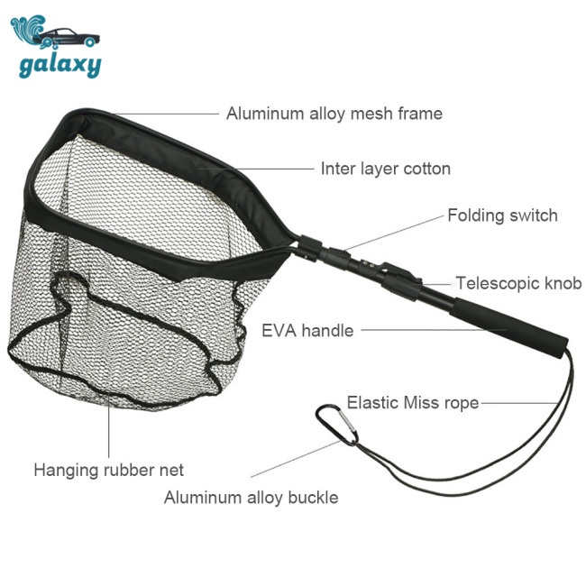 Galaxy Lưới Đánh Bắt Cá Bằng Hợp Kim Nhôm Gọn Nhẹ Có Thể Gấp Gọn Tiện Dụng