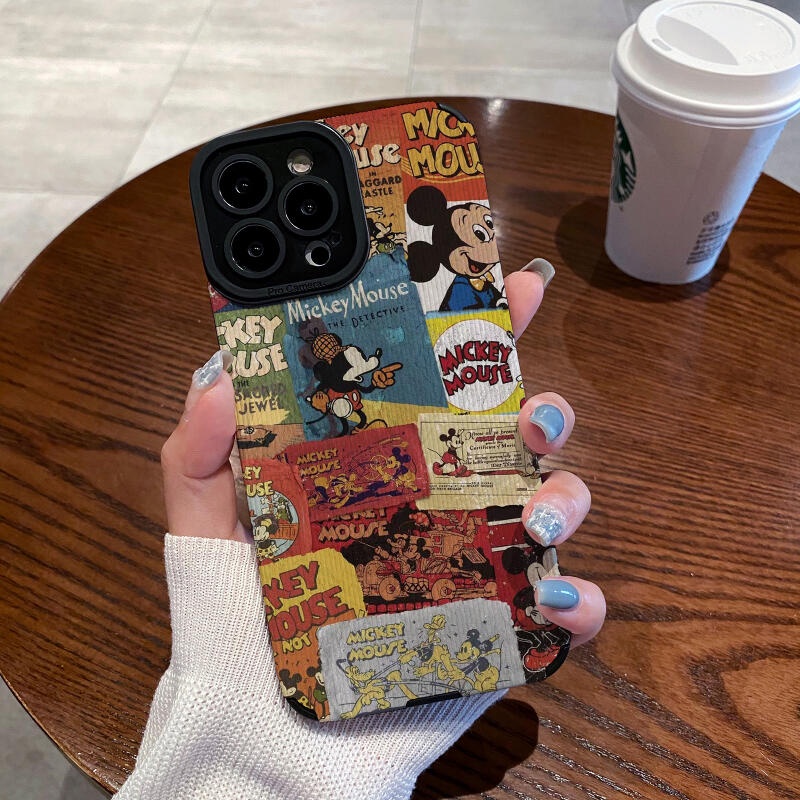 Ốp Điện Thoại Mềm Chống Vỡ In Hình Mickey Cho IPhone11 12 Pro Max X XR XS Max SE 7 Plus 8 Plus 13 Pro Max 14 Pro Max