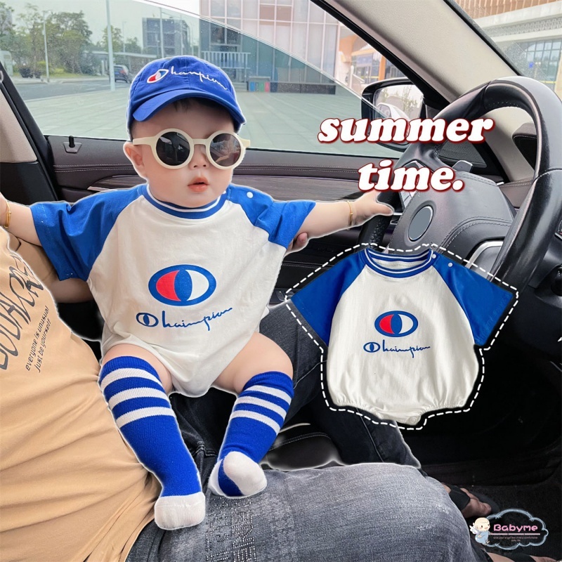 Áo Liền Quần Thể Thao Phong Cách Khối Màu Dễ Thương Dành Cho Bé Trai Gái