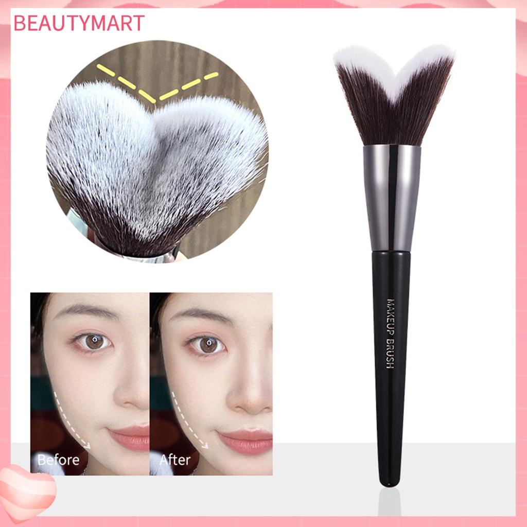 Cọ Trang Điểm Lông Mềm Chống Chảy Xệ Với Lông Chải Trái Tim Lớn Cho Salon Làm Đẹp