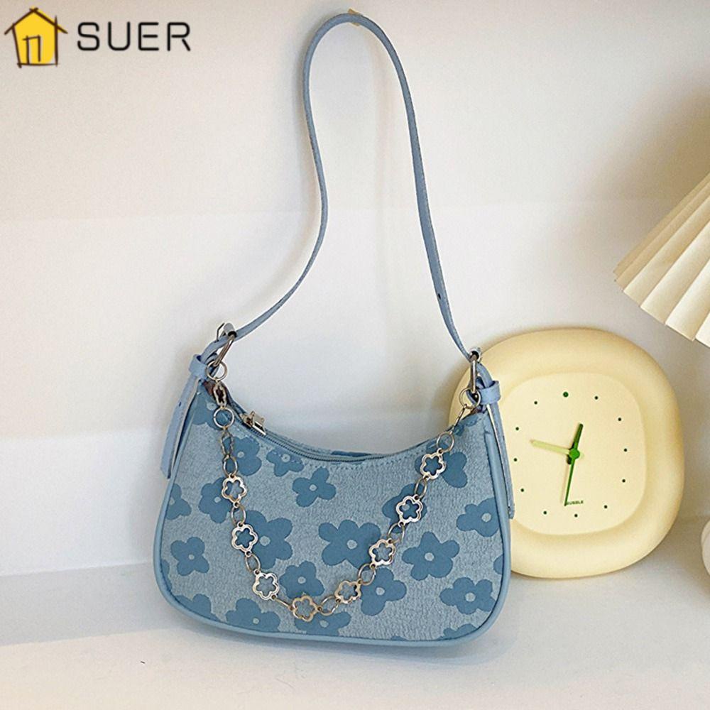 SUENIN Túi Xách Đeo Vai Có Khóa Kéo Thiết Kế Tinh Tế Thời Trang Cho Nữ