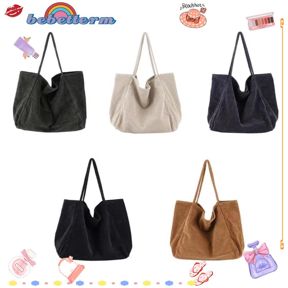 Túi Mua Sắm Vải Nhung Cotton Kích Thước Lớn Hàng Mới Túi Xách Tote Thời Trang Dành Cho Nữ