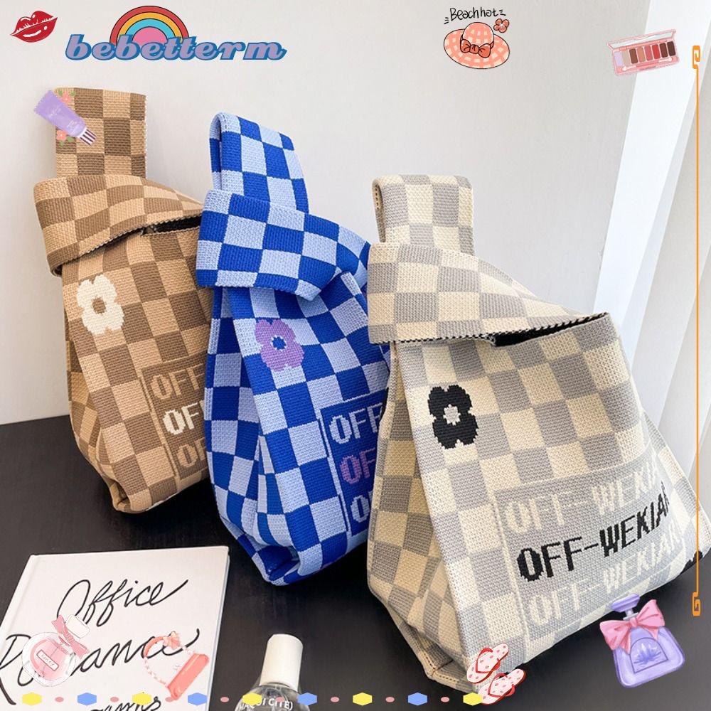 BEBETTERM Túi Xách Mini Đan Len Thủ Công Thời Trang Cho Nữ