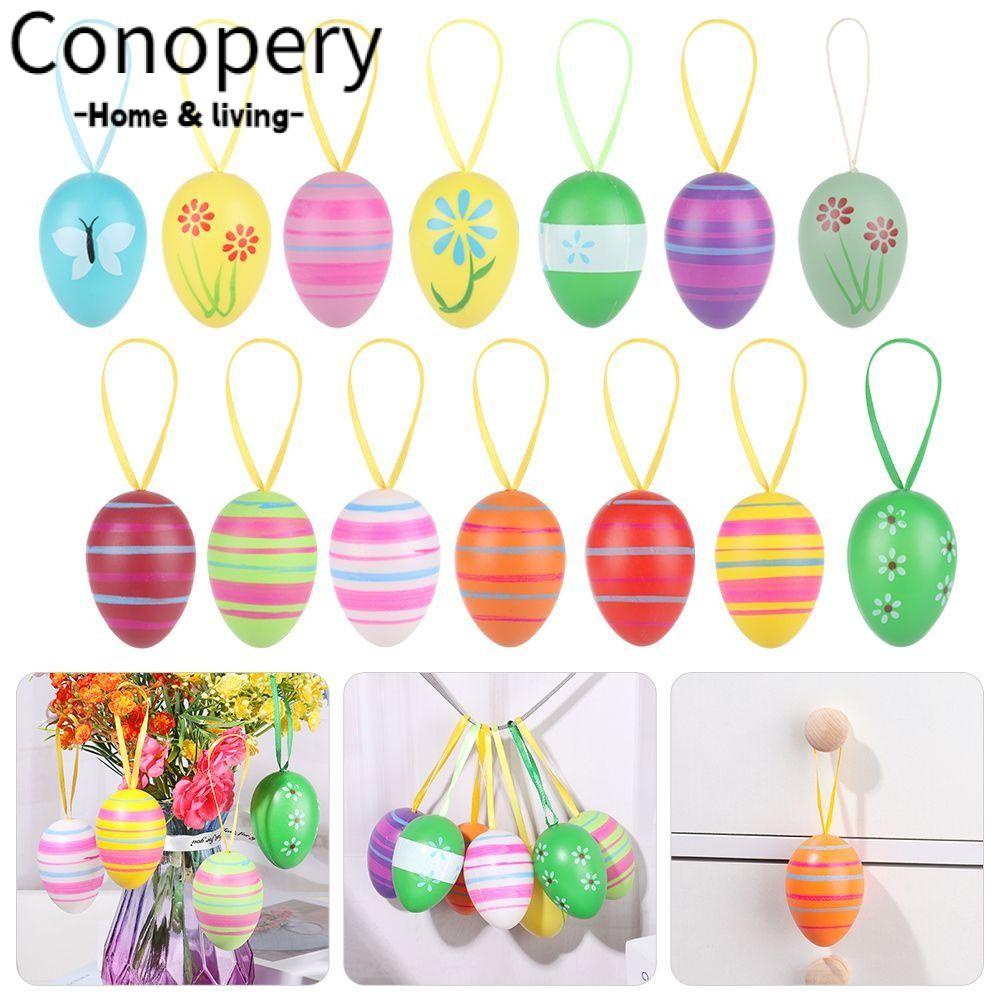 CONOPERY Set 12 / 24 Quả Trứng Phục Sinh Nhân Tạo Dùng Để Trang Trí