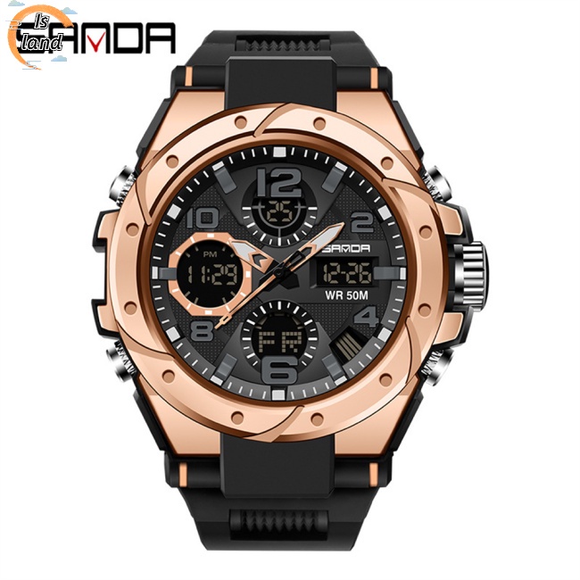 Đồng Hồ Thể Thao SANDA Chống Sốc Chống Thấm Nước 50m Dạ Quang Dành Cho Nam