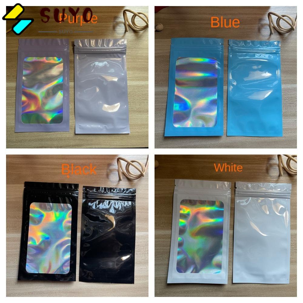 Bộ 100 Túi Mylar 2 Kích Cỡ Có Khóa Kéo Chống Mùi Có Thể Tái Sử Dụng Với 4 Màu Để Đi Du Lịch