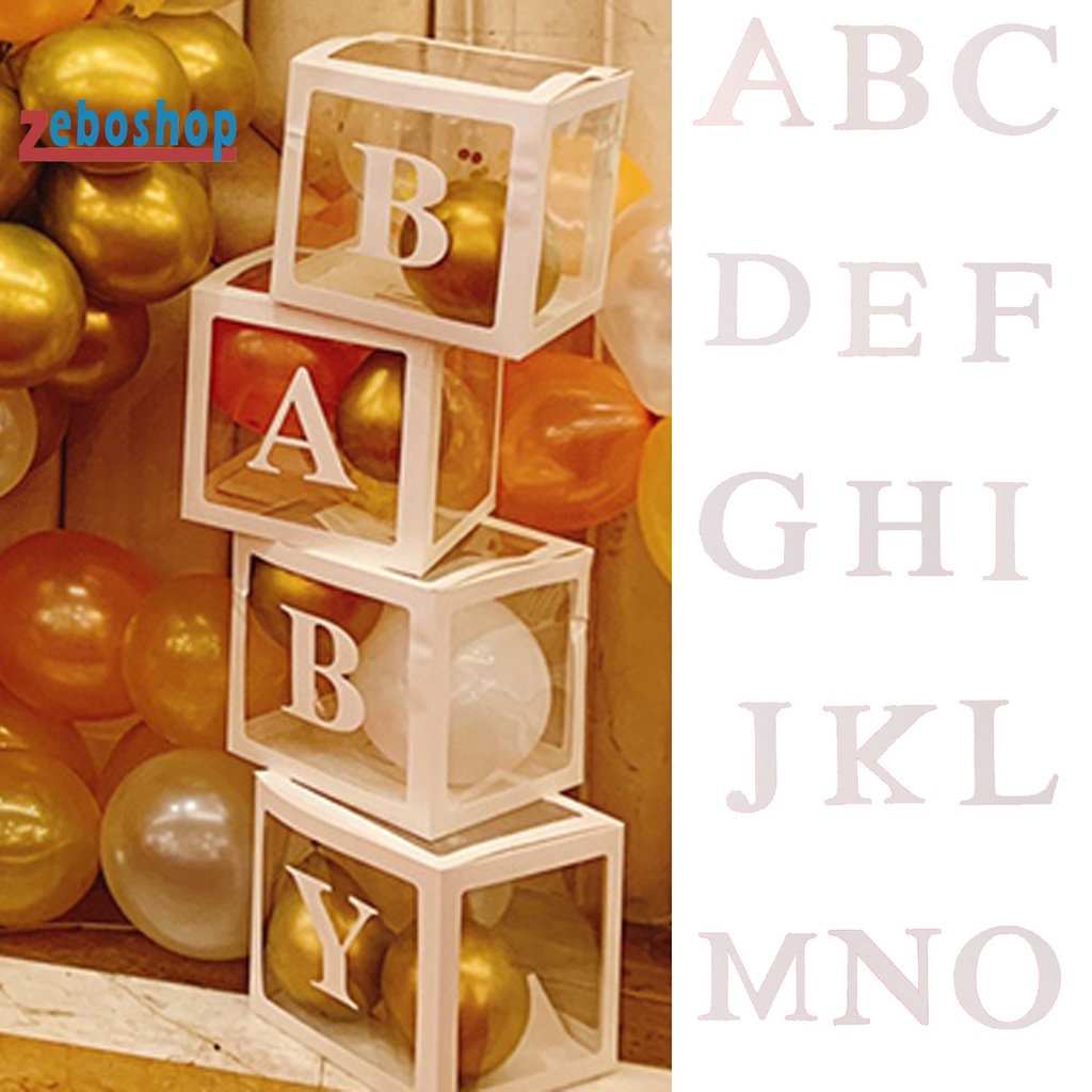 Set 10 Miếng Dán Tường Mini Bằng Nhựa Tự Dính Không Cặp In Chữ Dùng Trang Trí Tiệc DIY