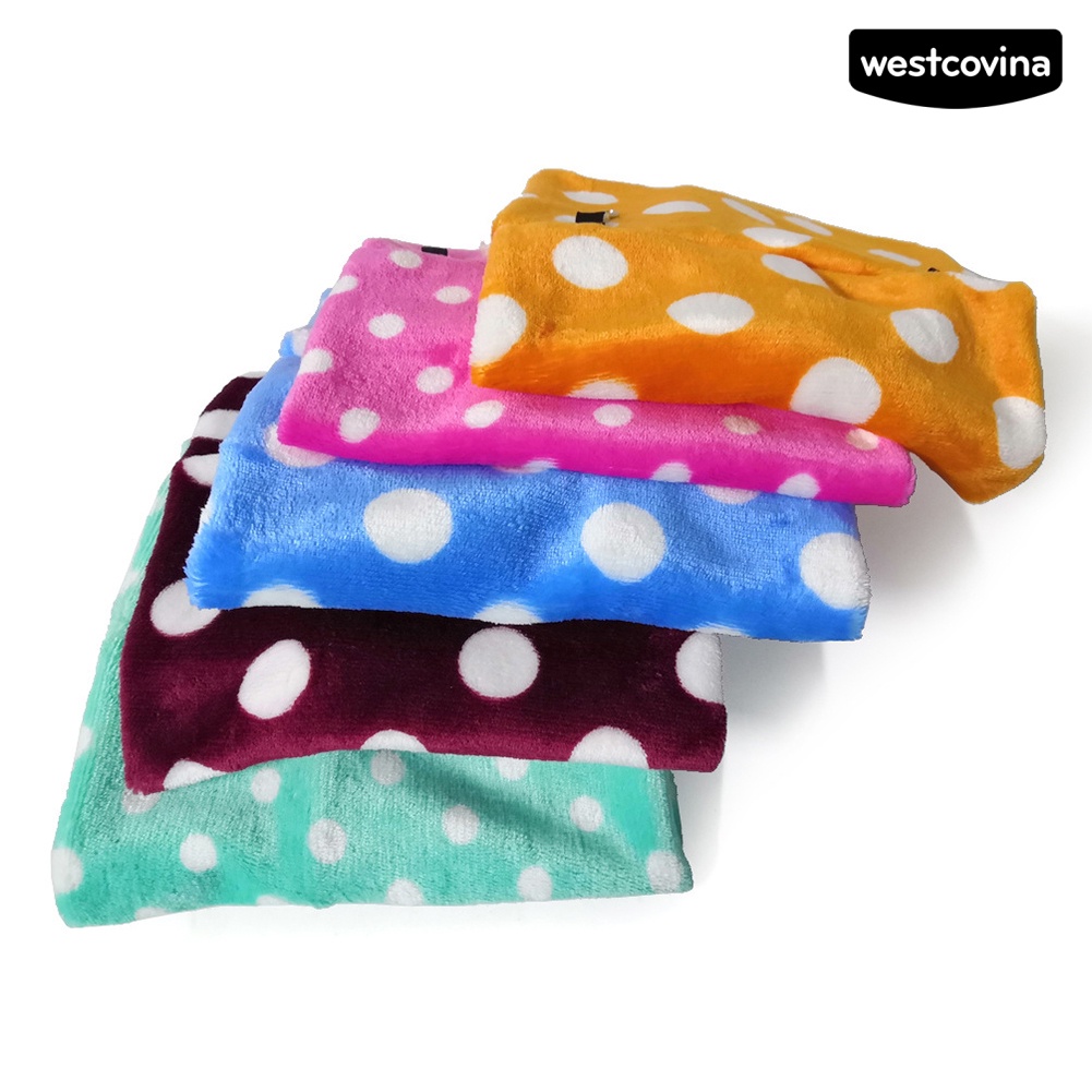 [WST]♞Võng Treo Vải Lông Mềm Ấm Áp Họa Tiết Chấm Bi Cho Chim Vẹt