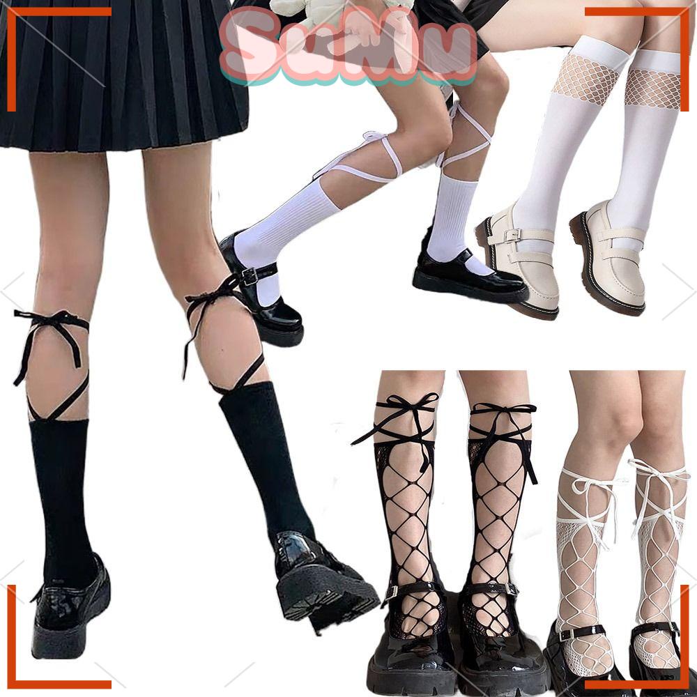 SUMU Vớ Lưới Giữ Ấm Chân Phong Cách Lolita Thời Trang Mùa Hè Cho Nữ