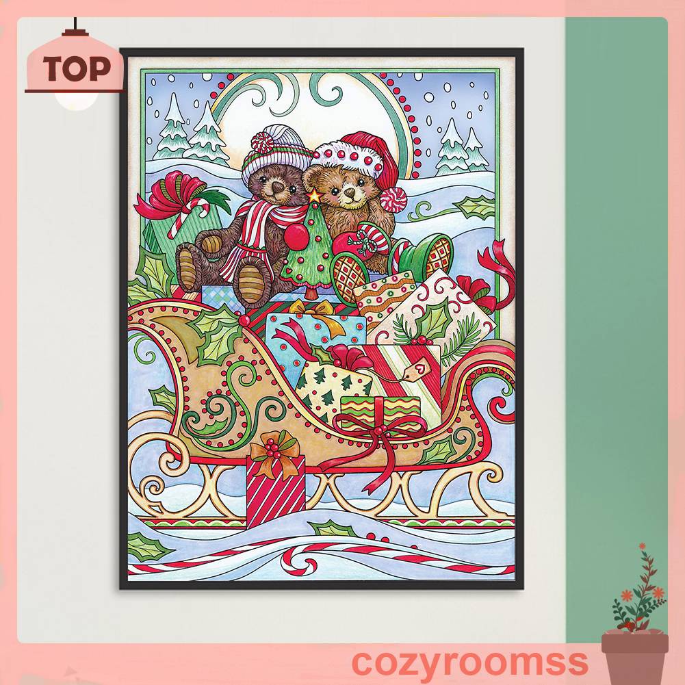 Bộ Tranh Đính Đá 5D Họa Tiết Hoạt Hình Độc Đáo DIY Dùng Trang Trí Nhà Cửa