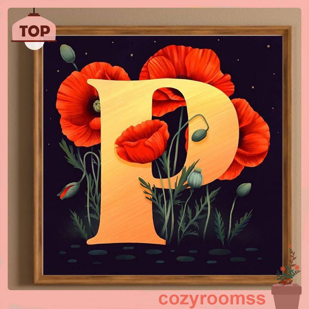 Tranh Đính Đá Kim Cương Toàn Bộ 5D DIY Hình Vẽ Hoa Và Chữ Trang Trí Nhà Cửa