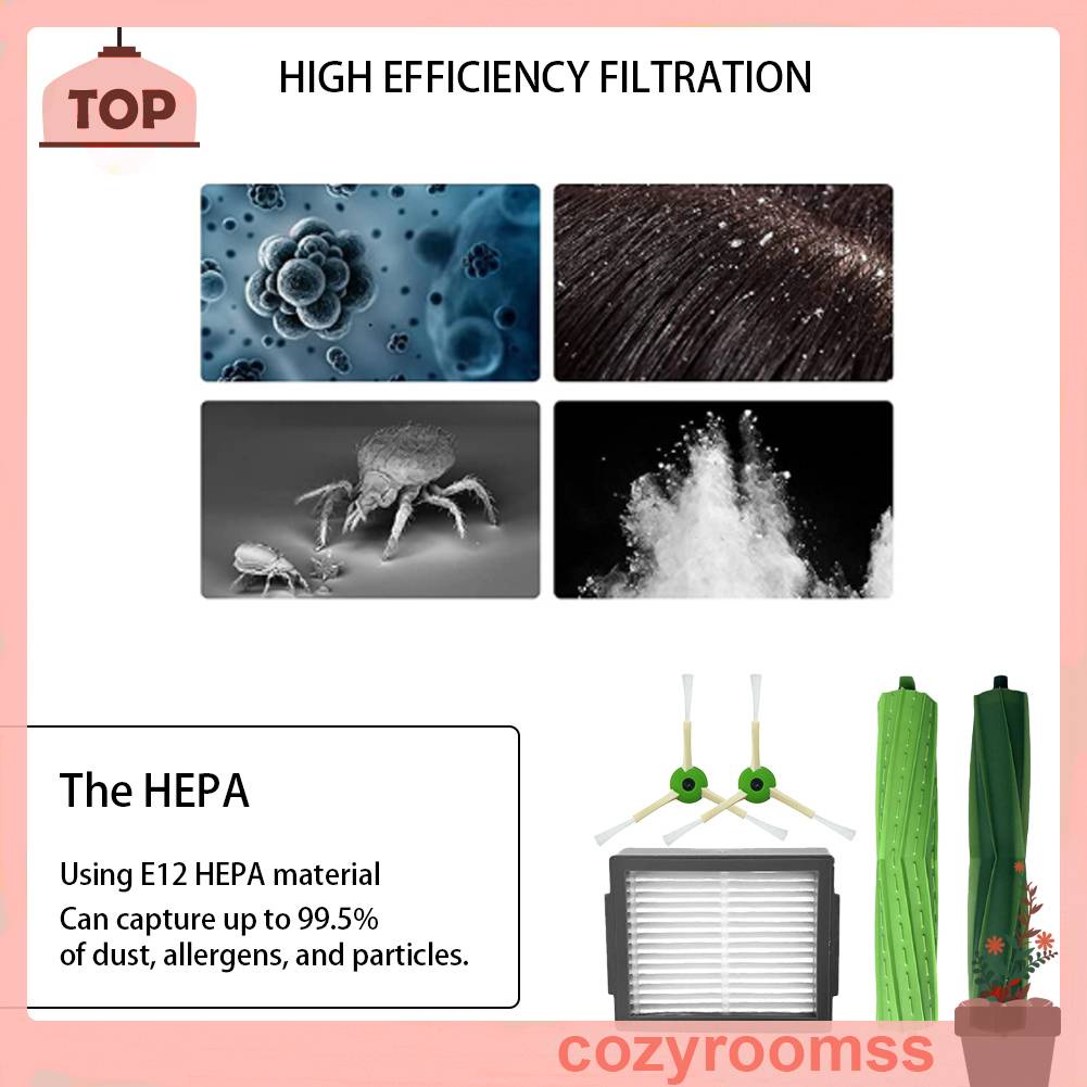 Bộ Cọ Chính / Bộ Lọc HEPA / Chổi Quét / Túi Đựng Bụi Cho Robot