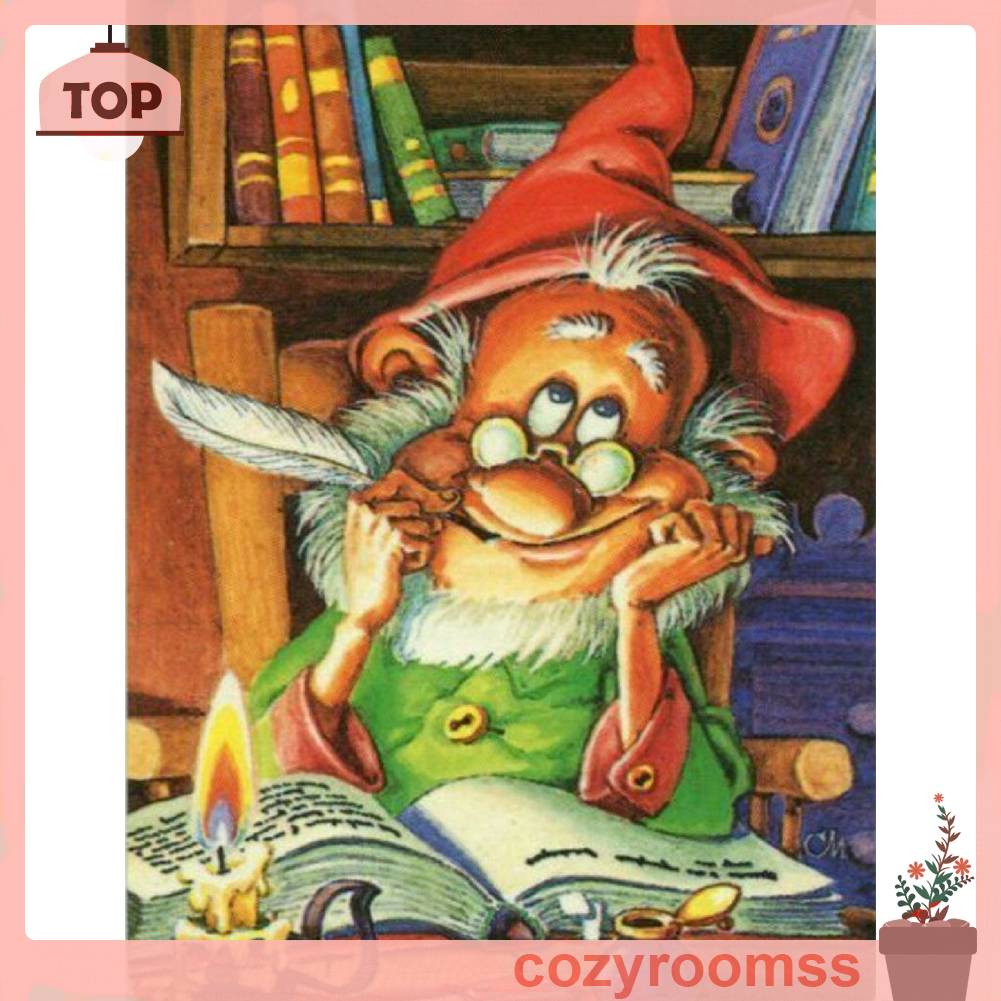 Tranh Đính Đá Kim Cương Toàn Bộ 5D DIY Hình Vẽ Ông Già Dùng Trang Trí Nhà