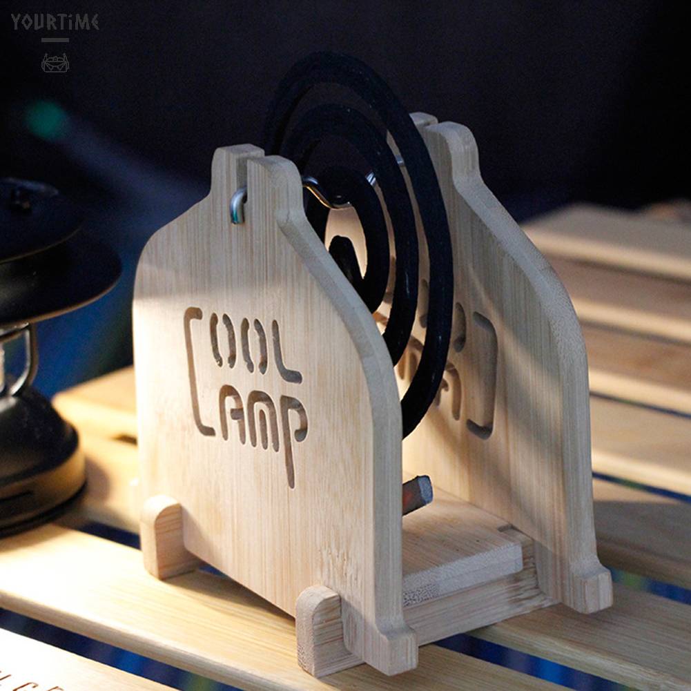 Giá Đỡ Nhang Muỗi Bằng Tre Phong Cách Cổ Điển Tiện Dụng Cho Cắm Trại