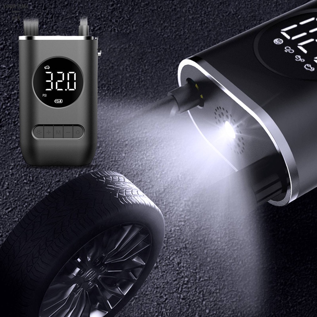 Máy Bơm Lốp Xe Đạp Kỹ Thuật Số Không Dây 150PSI 4000mAh Có Đèn LED