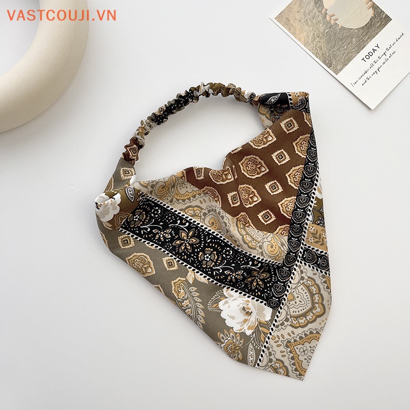 Băng Đô Co Giãn In Họa Tiết Hoa Phong Cách Bohemian Thời Trang Cho Nữ