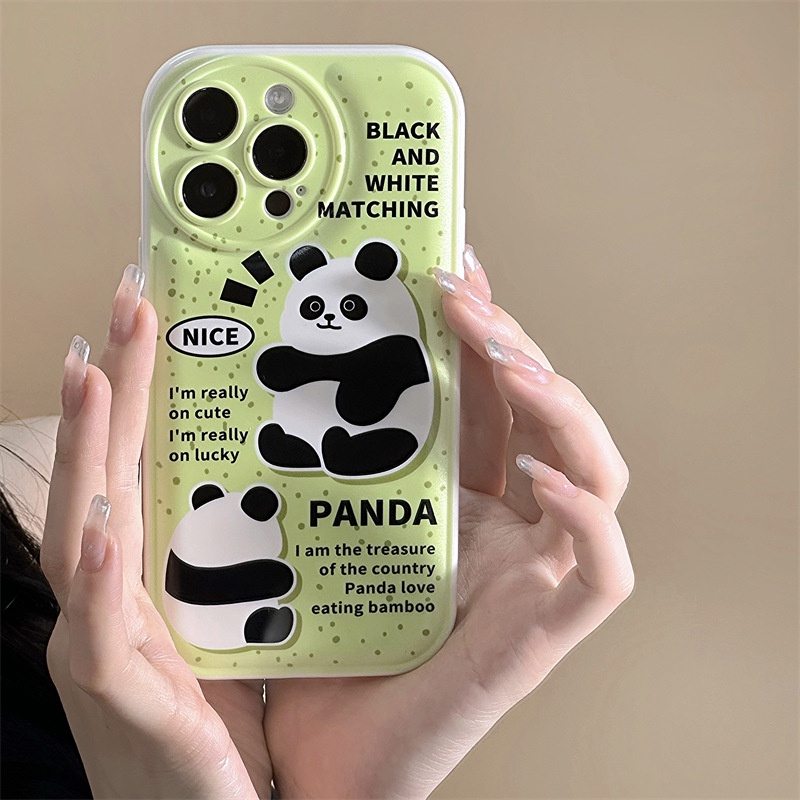 Ốp Điện Thoại Hình Gấu Trúc Dễ Thương Cho iphone15 / 14promax / 13 / 12 / 11 / XR / XS / X / XSMAX / 6PLUS / 6SPLUS / 7 / 8PLUS