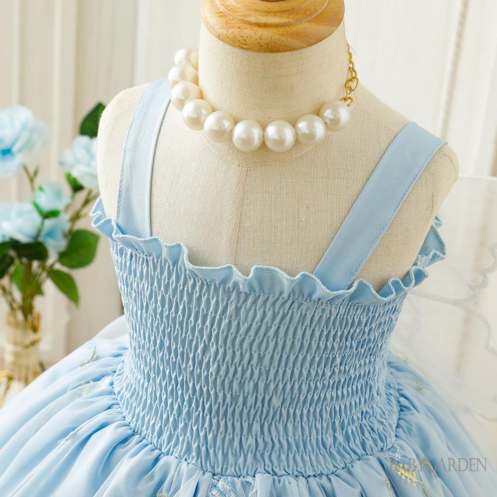 Đầm Công Chúa Không Tay Phối Lưới Họa Tiết Cánh Bướm Thời Trang Mùa Hè Cho Bé Gái / / 3-24 Tháng Tuổi