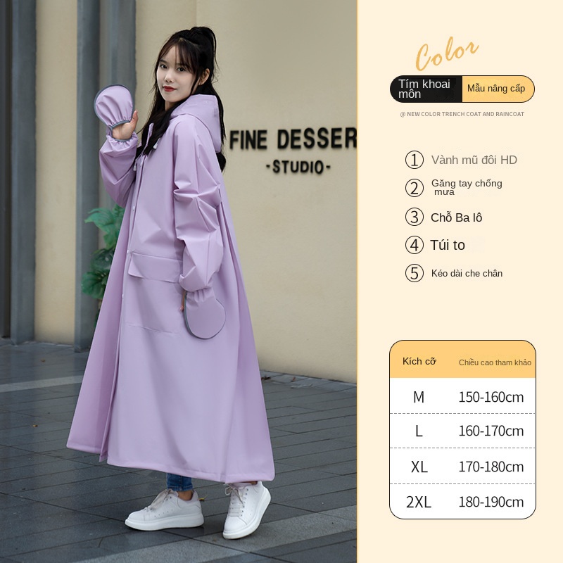 Áo Mưa Mở Rộng Bảo Vệ Toàn Thân Cho Xe Hơi Poncho