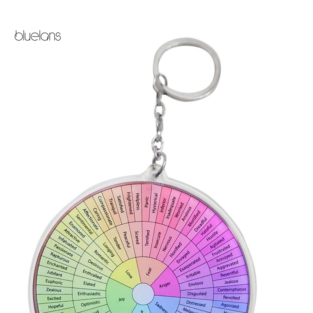 Giá Đỡ Chìa Khóa Bluelans Hai Mặt In Chữ Rich Emoji Bề Mặt Mịn Màng Treo Trang Trí Túi Cảm Giác Sáng Màu