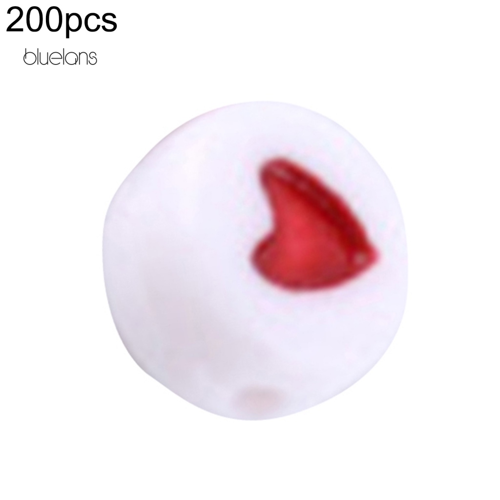 Túi 200 Hạt Xỏ Lỗ Hình Tròn / Trái Tim Làm Trang Sức Thủ Công