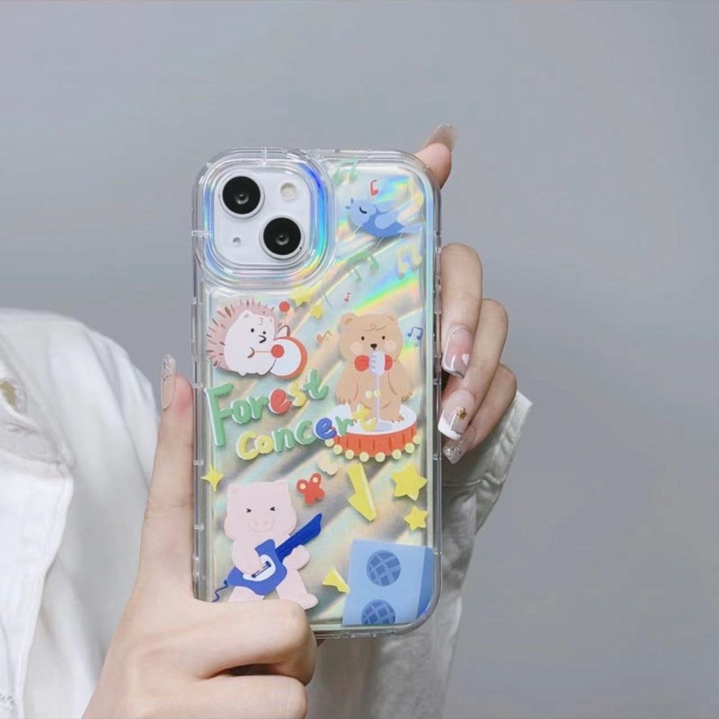 Ốp Điện Thoại Mềm Chống Sốc Hình Nhím / Gấu Dễ Thương Cho Iphone 8ppro / 13 xr / Music 12xsmax 1114 / 7