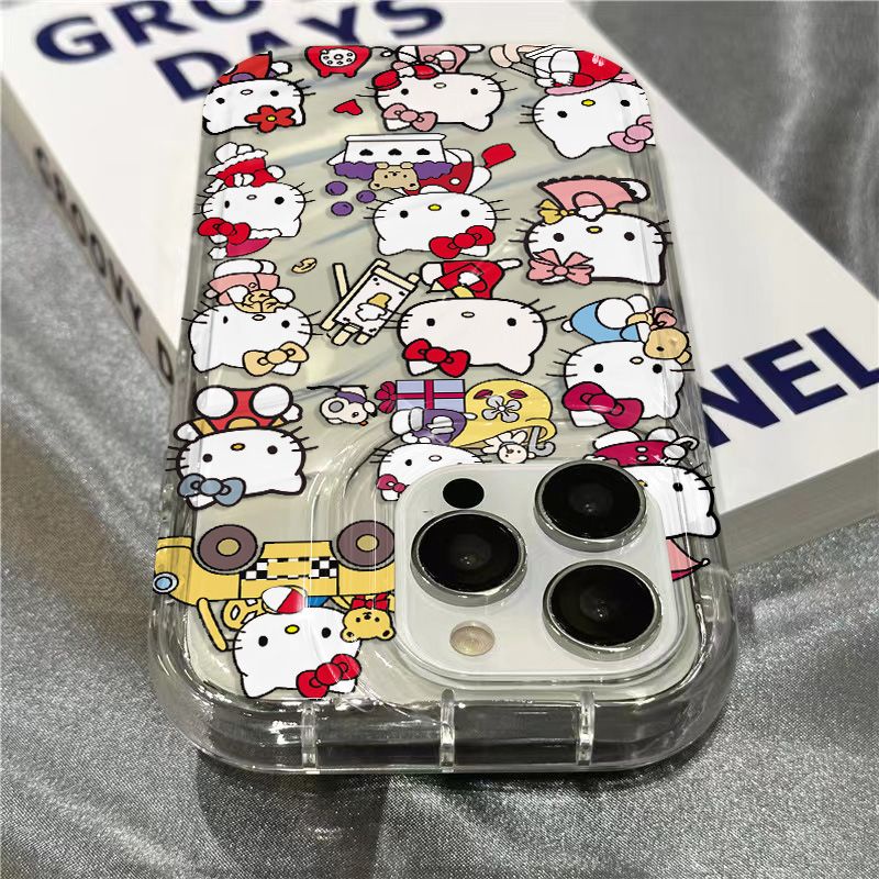 Ốp Điện Thoại Dẻo Trong Suốt Họa Tiết Hoạt Hình Mèo Kitty Dễ Thương Cho Iphone14Promax / 1312 8xr7