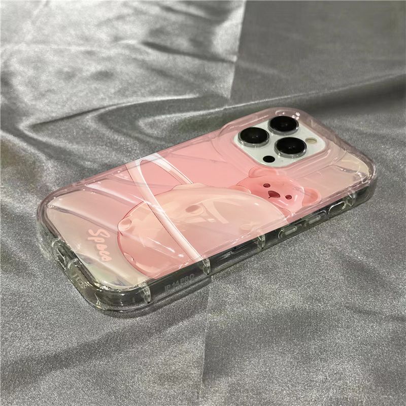 Ốp Điện Thoại Mềm Trong Suốt Hình Gấu Và Hành Tinh Cho iPhone14promax 1312 / 11 7 / 8plus xr / sins 99VN