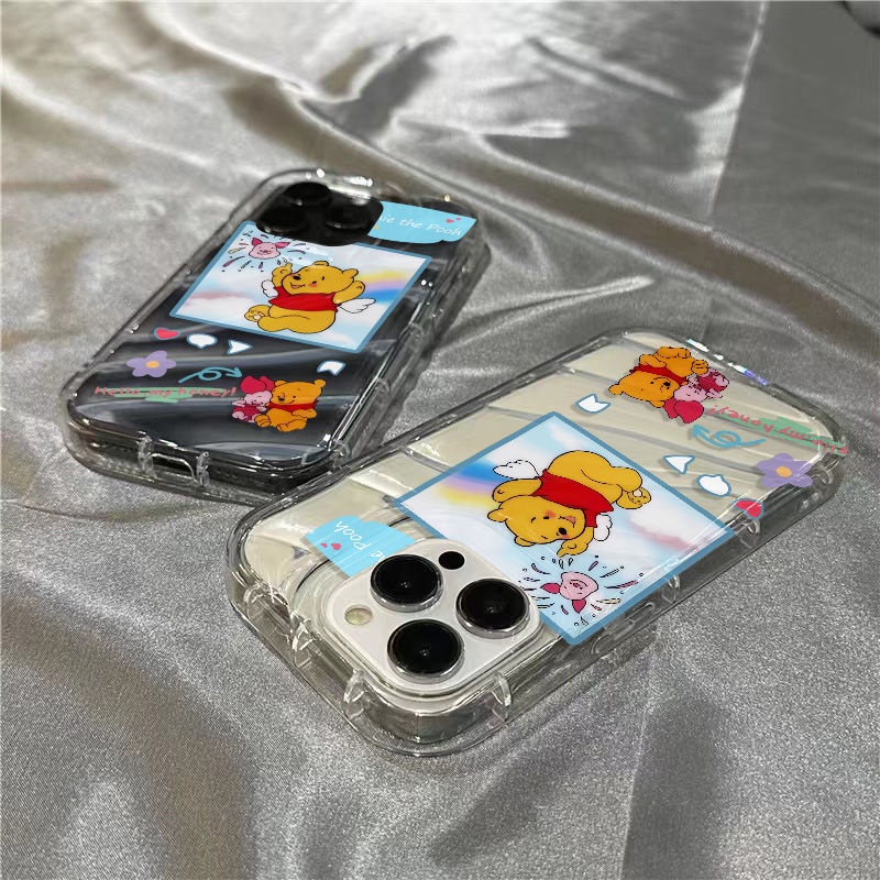 Ốp Điện Thoại Dẻo Trong Suốt Họa Tiết Hoạt Hình Gấu pooh Dễ Thương Cho Iphone 1312plus / 11 7iPhone14promax / xr / 8