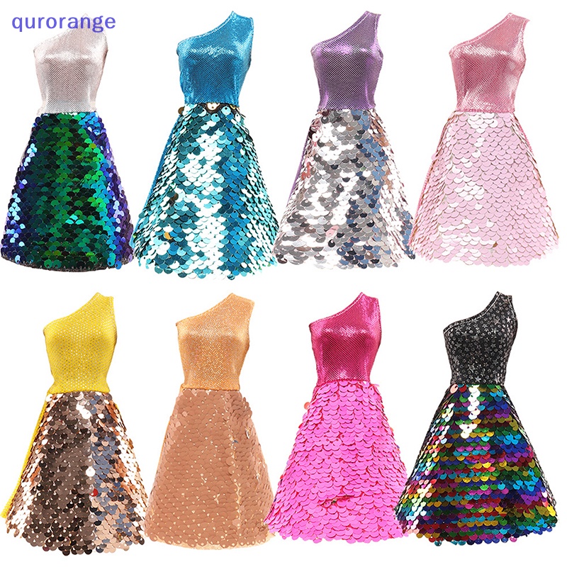 Qurorange Doll Sequin Dress Changing Dress Family Toy Dress Set Doll Clothes Fashion Set rorh