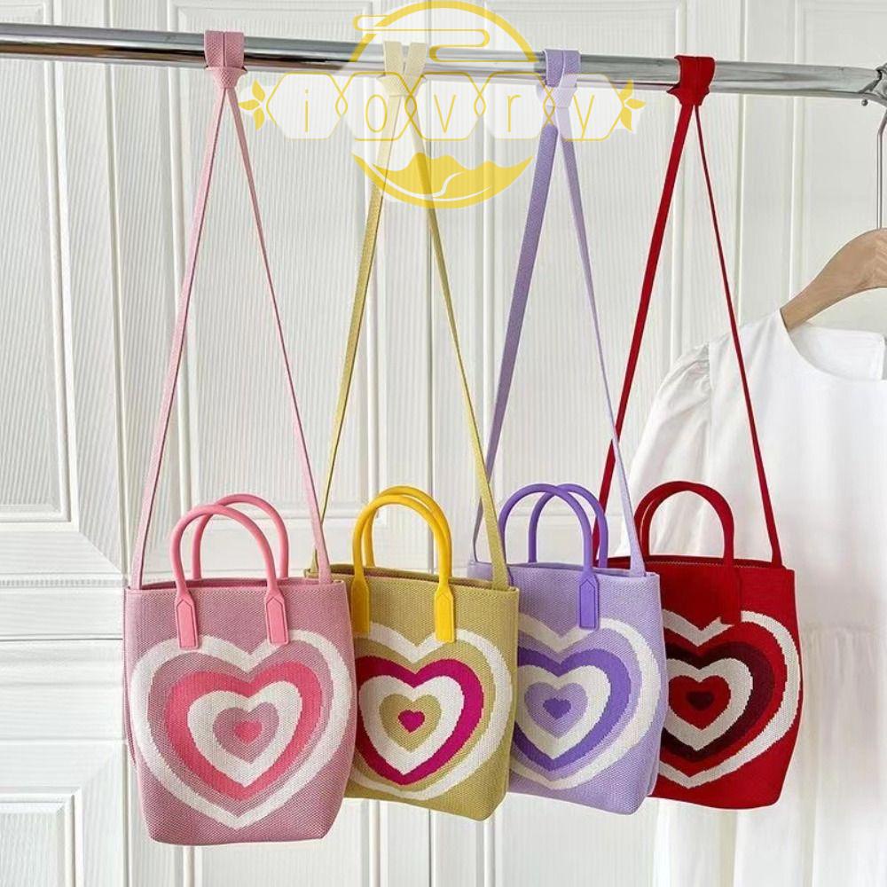 Túi Xách Du Lịch Cỡ Lớn In Họa Tiết Hoạt Hình Trái Tim Xinh Xắn