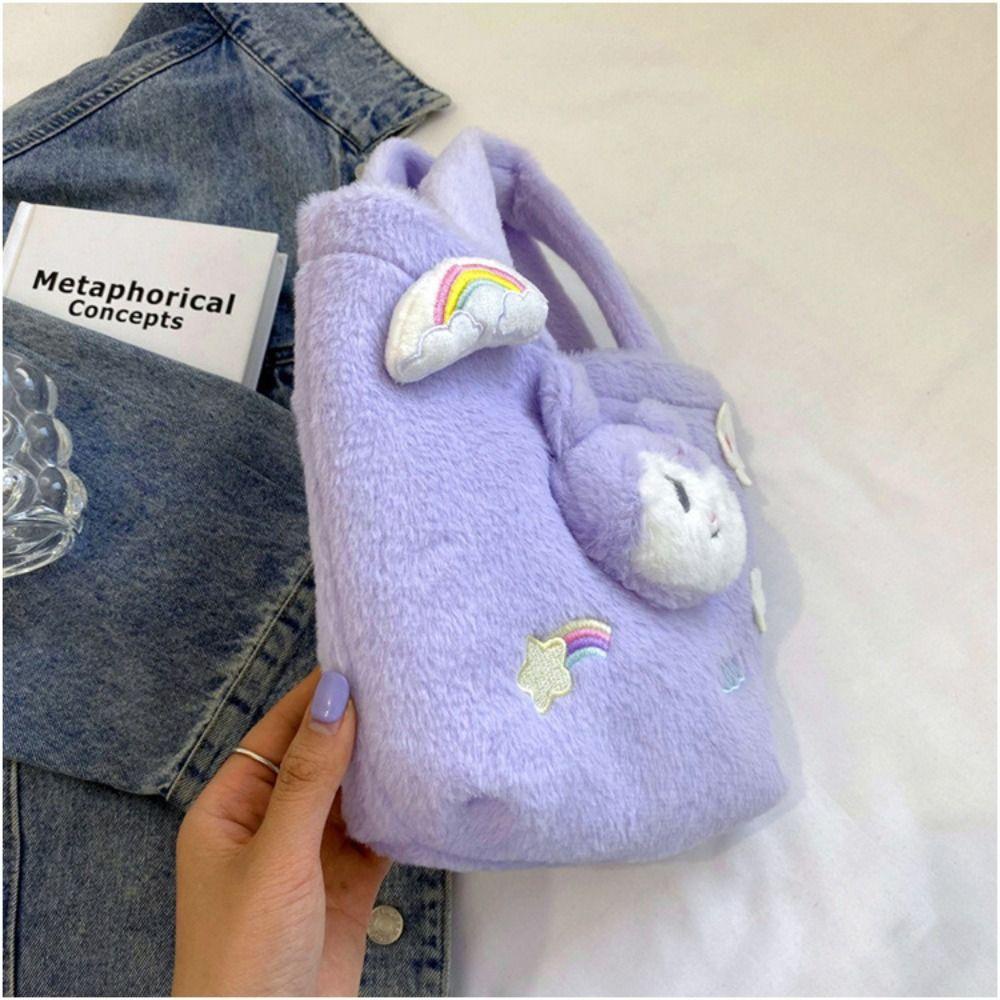 LANFY Túi Đeo Chéo Vai Bằng Vải Bông Sức Chứa Lớn Họa Tiết Kuromi Cinnamoroll Hoạt Hình Melody Đáng Yêu Cho Trẻ Em