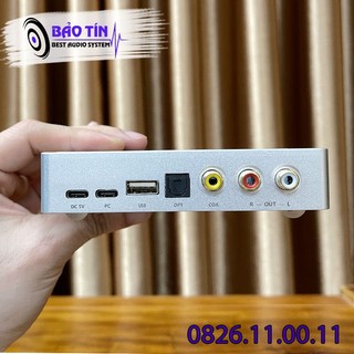 Dac crown d8u chuyên nghe nhạc mạng, đọc trực tiếp usb tặng dây quang crown và nguồn oppo 5v2a