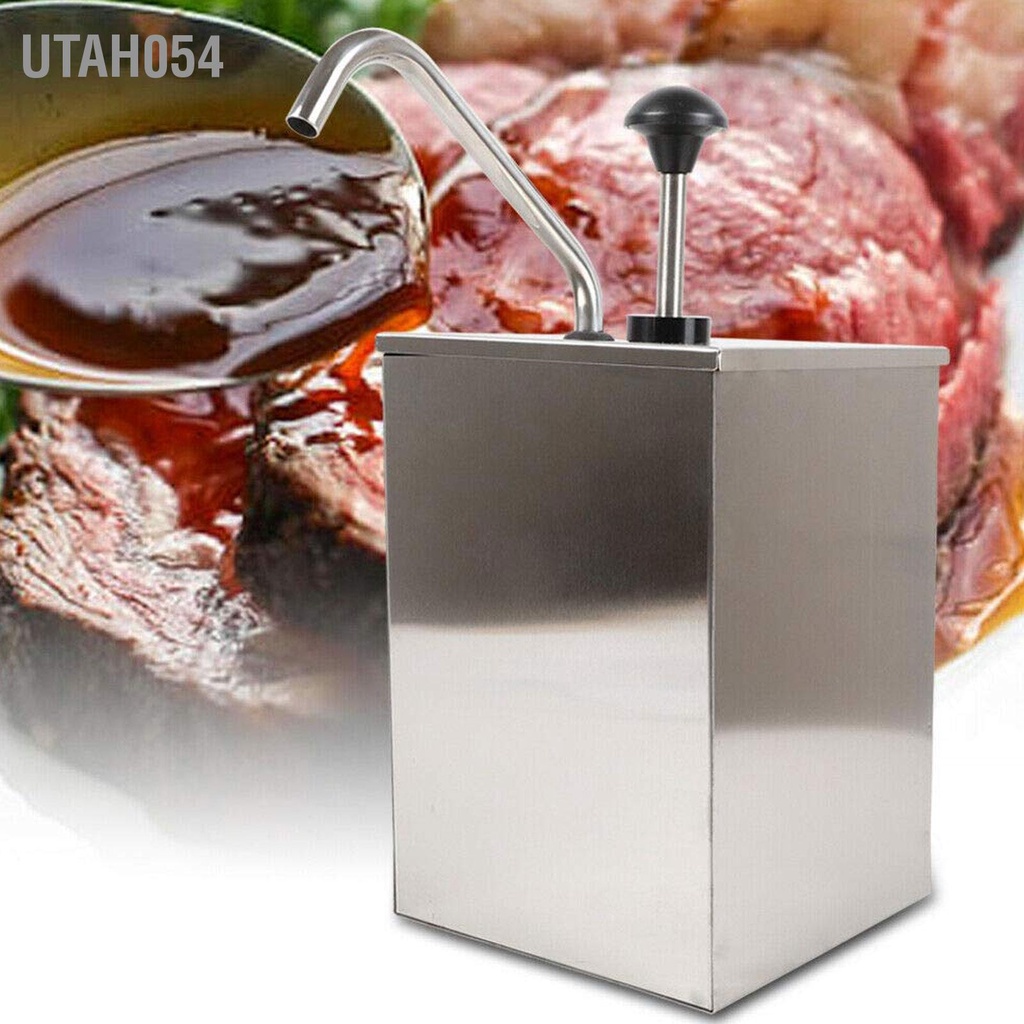 Utah054 Trạm phân phối nước tương 4L Máy bơm gia vị một đầu bằng thép không gỉ ép xi-rô