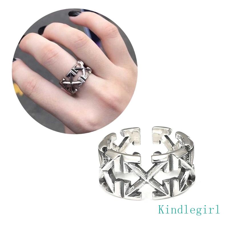 Nhẫn Hở Hình Mũi Tên Rỗng Phong Cách Punk Hiphop Đơn Giản Thời Trang Có Thể Điều Chỉnh