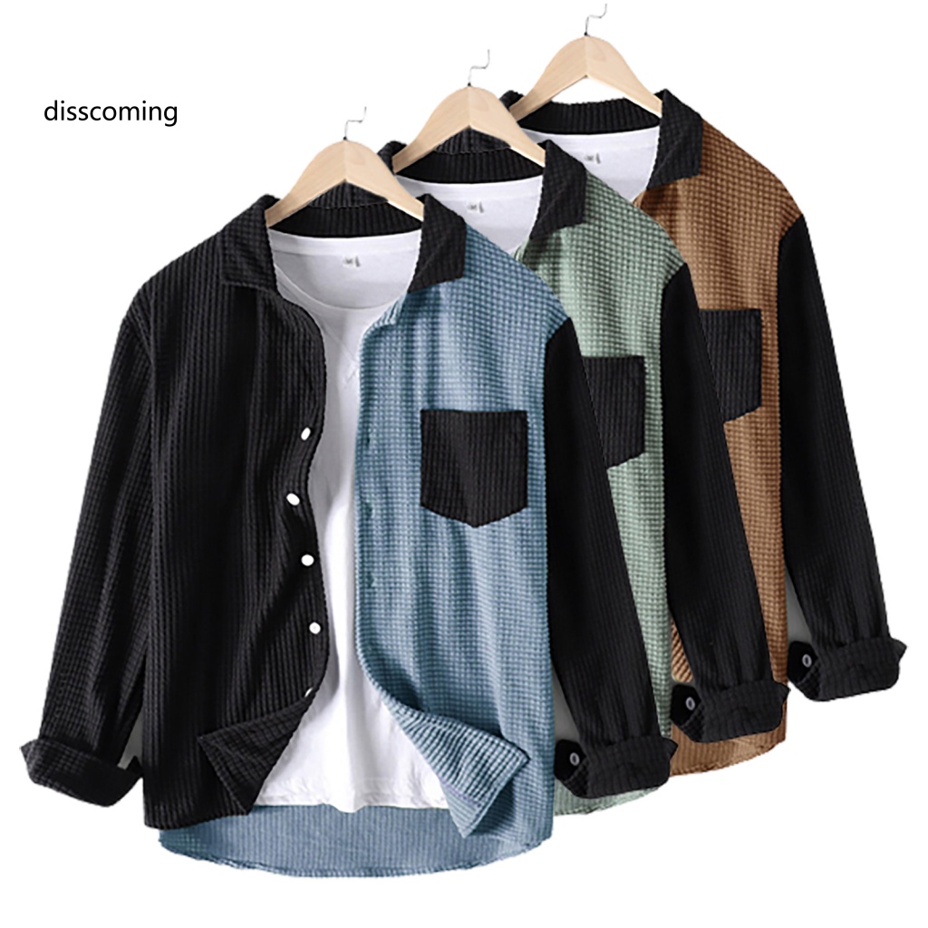 Áo Thun Tay Ngắn In Chữ SL SL SL SL SL| Áo Khoác Sơ Mi Tay Dài Có Túi Màu Khối Dành Cho Nam