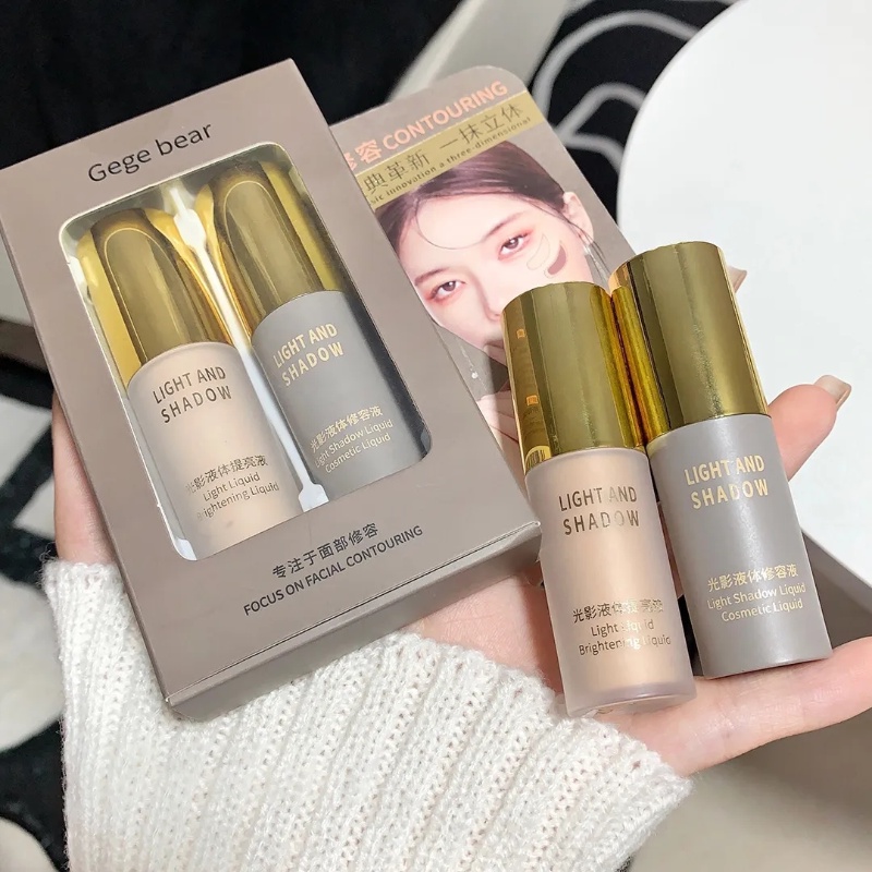 [Gege Bear] Phấn Bắt Sáng Dạng Lỏng / Kem Nền Che Khuyết Điểm / Tạo Khối Làm Sáng Da Mặt