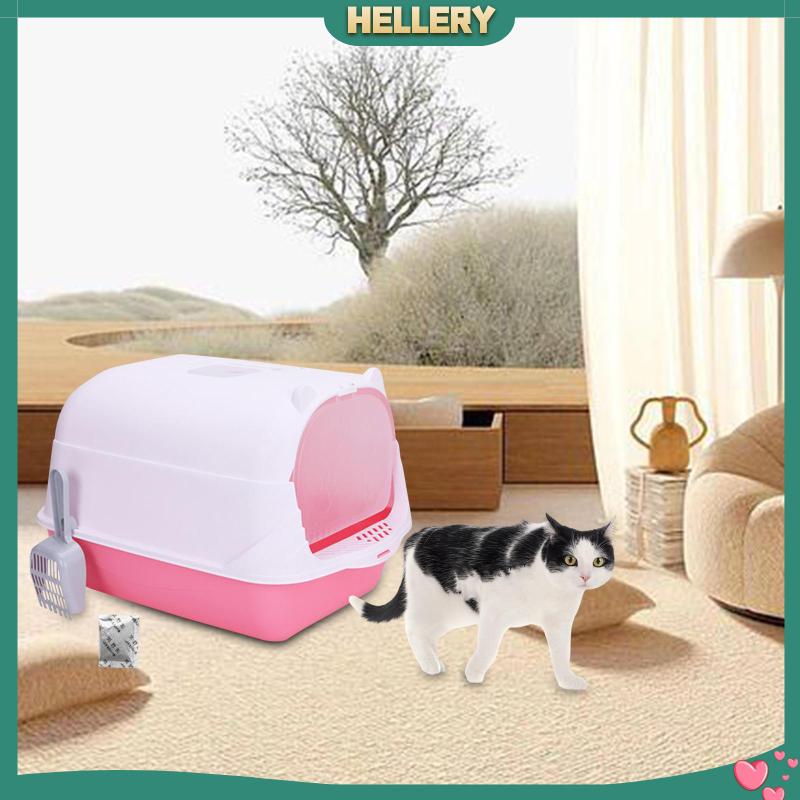 Hộp Nuôi Mèo Có Mũ Trùm Đầu Chống Văng Tiện Lợi