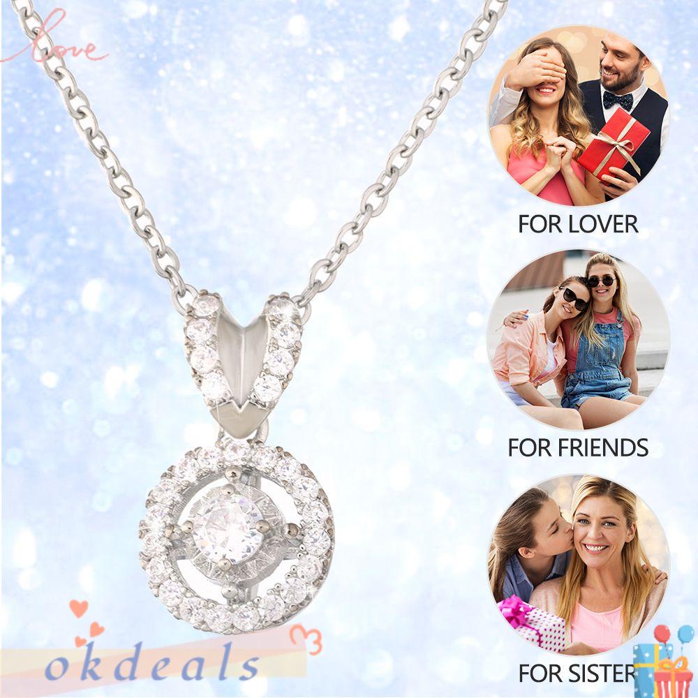 OKDEALS Vòng cổ Bạc Sang Trọng Cho Nữ