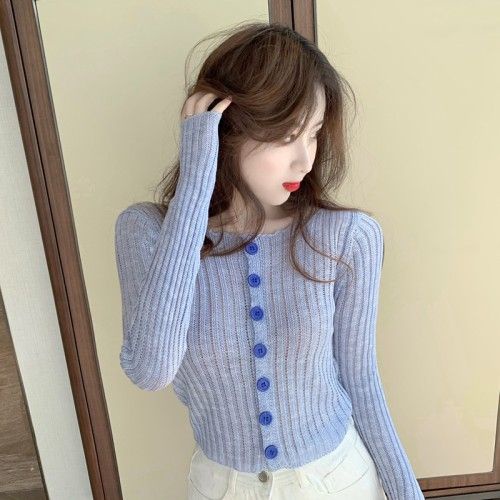 Áo Cardigan Dệt Kim Tay Dài Thời Trang Xuân Thu Dành Cho Nữ