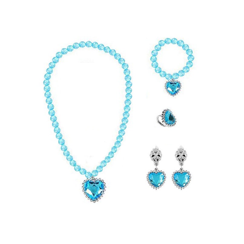 Set Vòng cổ Nhẫn Bông Tai Đũa Thần Trang Trí Công Chúa
