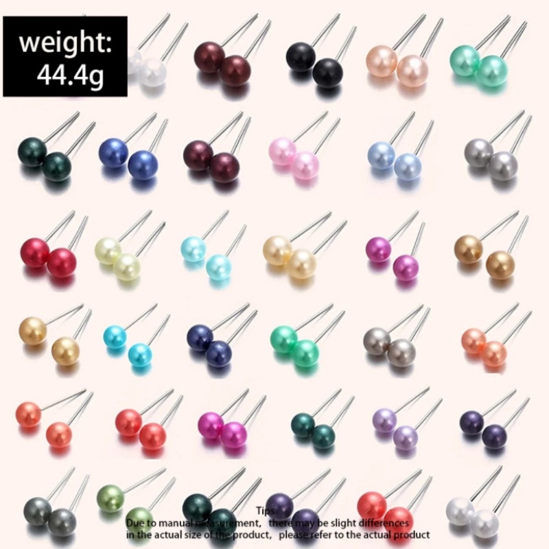 Set 36 Cặp Bông Tai Ngọc Trai Giả Thời Trang Nữ