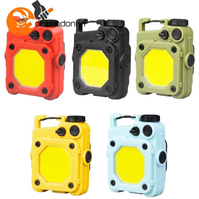 Móc Khóa Đèn Pin Led Cob Mini 6 Chế Độ Kèm Sạc Usb Tiện Dụng Mang Theo Du Lịch Cắm Trại