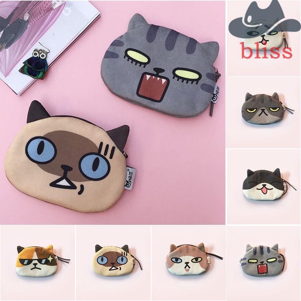 Túi Đựng Tiền Xu / Dây Cáp Dữ Liệu Hình Mèo Hoạt Hình Dễ Thương